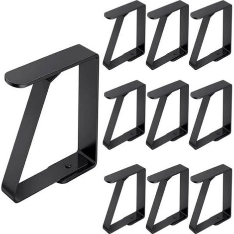Juego de 10 pinzas de mesa grandes de acero inoxidable para mesas gruesas y manteles de exterior. (1/5)