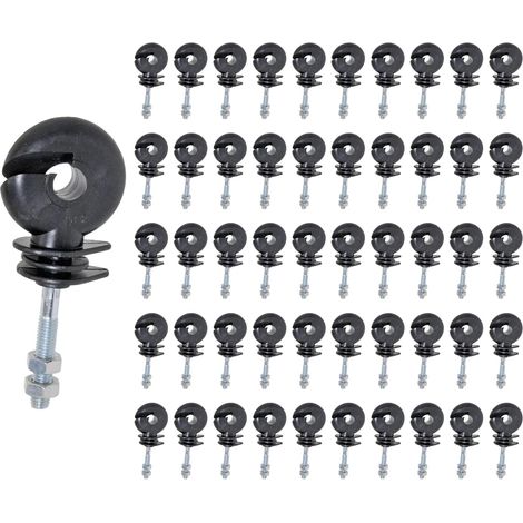 Lot de 50 isolateurs annulaires pour clôture électrique, isolateurs à vis, isolateurs à vis, accessoires de clôture électrique pour pieux de fer, Type de vis (1/5)