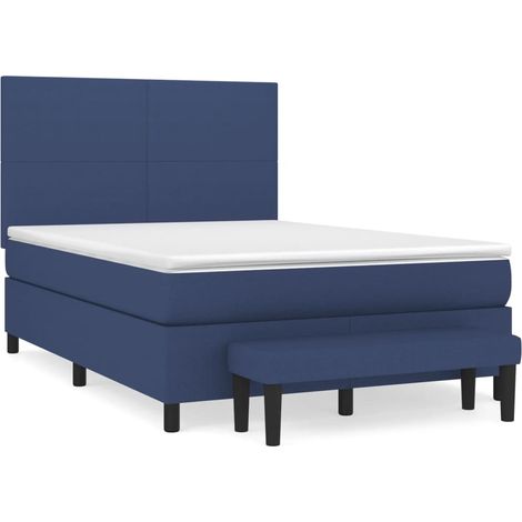 Maison Exclusive - Boxspringbett mit Matratze Blau 140x190 cm Sto