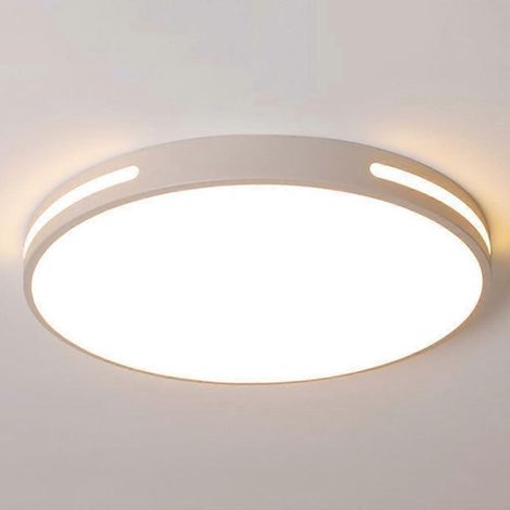 Plafonnier LED ultra-mince style nordique moderne, intensité variable 3000-6000K, hauteur sous plafond 40 cm, idéal pour salon ou couloir. (1/5)
