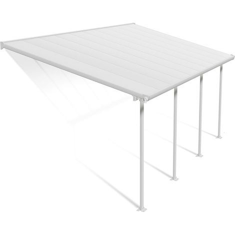 Palram - Canopia abri de terrasse aluminium Feria  Blanc  295x610x305 cm