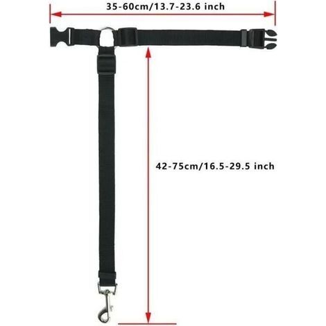 Set mit 2 verstellbaren Nylon-Auto-Kopfstützengurten, geeignet für Katzen und Hunde (1/3)