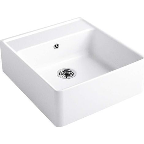 Villeroy & Boch - Keramikspüle 63x60 cm mit Ablaufgarnitur, CeramicPlus, alpinweiß 632061R1 (1/4)