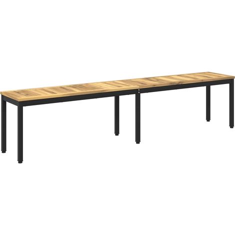 Banco de jardín 201 x 35 x 45 cm Madera de Acacia Sólida vidaXL