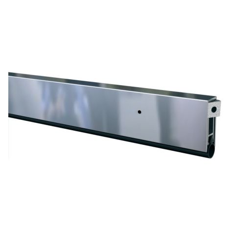 Plinthe automatique en aluminium 83 cm – Joint tubulaire en silicone – Système d'adaptation aux faux niveaux – Section 25 x 10,5 mm – Ellen