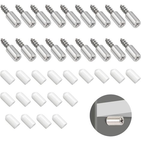 Juego de 18 clavijas para estantes, clavijas divisorias, soportes de placa de clavija para muebles, armarios, estanterías (1/5)