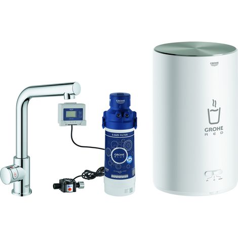 Set de grifos de agua estancada Grohe Red Mono, alcance 153mm, (1/4)