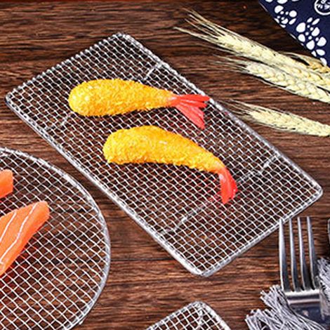 Grille de refroidissement rectangulaire pour aliments, 19,2 cm, pour griller, frire, tempura et autres aliments frits. (1/5)