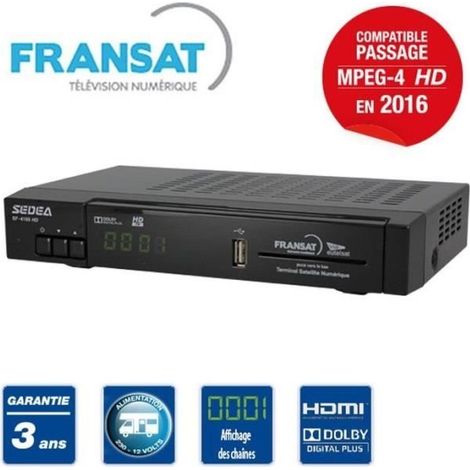 ECODEUR RECEPTEUR TNT FRANSAT SATELLITE ENREGISTREUR NUMERIQUE USB HDMI PERITEL
