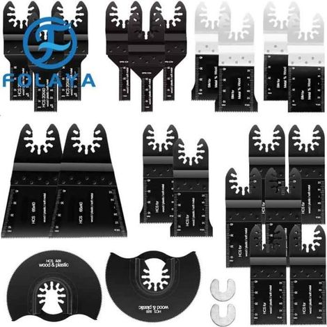 Outil Oscillant - FOLAYA - 24Pcs - Compatibilité Universelle - Haute Précision - Résistant à l'Usure (1/4)