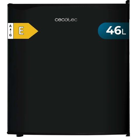 Cecotec Mini Nevera Frigorífico de 46 L GrandCooler 20000 L SilentCompress Black. Altura 48,7cm, 48 cm de Ancho, Bajo Consumo