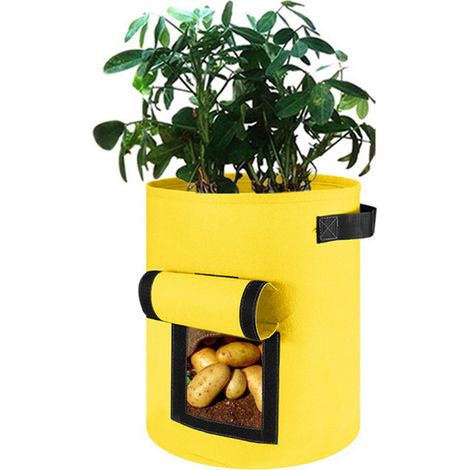 Sacs de culture de pommes de terre, 1 paquet de 4 gallons, sac de culture robuste, Pots en tissu avec poignées (1/5)