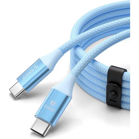 Orico CDX 100W 5A Power Delivery USB-C - Cable USB-C de 1 m - azul (1/5)