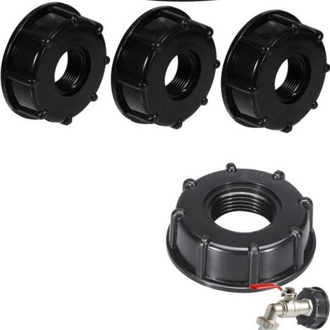 Adaptateur de Tuyau pour Récupérateur d'Eau - Raccord de Vidange pour Jardin, Connexion de Citerne et Baril de Pluie, Accessoire pour Seau et Bidons (1/5)