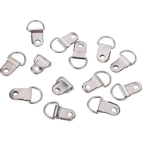 Packung mit 100 Bilderrahmenhaken, D-Ring mit einem Loch. – AquaForge