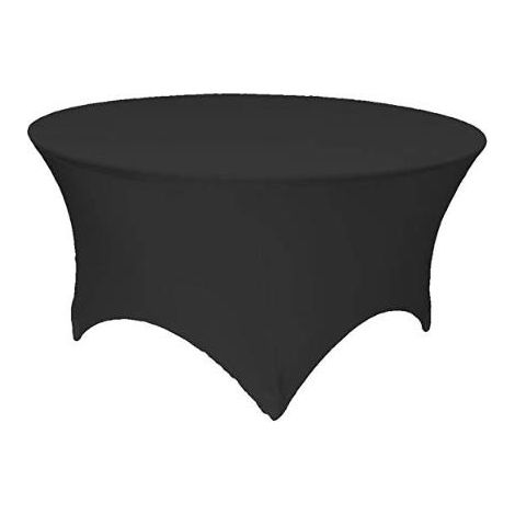 Tovaglia elastica nera per tavoli rotondi diametro 180cm