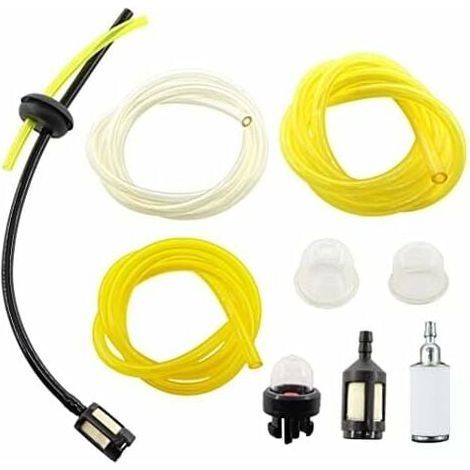 Lot de 3 tuyaux de carburant avec filtre à essence pour tronçonneuses, débroussailleuses, Stihl, Husqvarna, Partner, McCulloch, Echo, Poulan, Ryobi et Troy Bilt. (1/5)