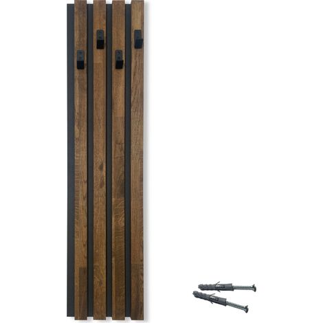 Kleiderbügel aus Holz, Lamele, 98 cm Modul 24 cm, braun