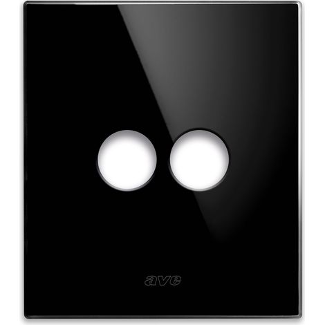 Placca New Style Vetro Nero As.2Com AVE 44PVNT22NAL