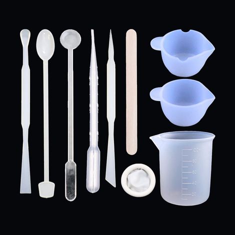 Kit de Mesure et de Mélange Silicone Époxy 39PCS - 100ml Cup + Finger Cots pour Adultes & Débutants - Outils Résine et Bijoux (1/4)