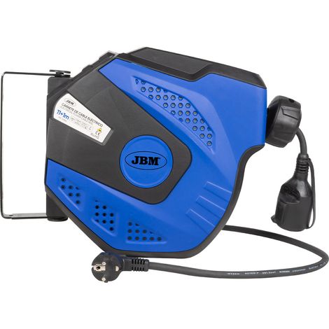 CARRETE DE CABLE ELÉCTRICO 12M - AZUL JBM 53526 (1/6)