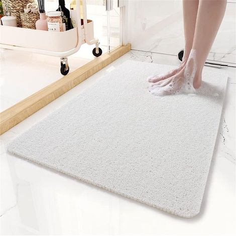 Alfombrilla antideslizante ducha, alfombrilla antideslizante desagüe, alfombrilla antideslizante PVC suave, secado rápido, color café, 40 x 60 cm (1/5)