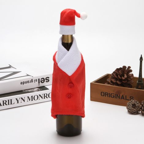 Botella de vino navideña, decoración de mesa para la fiesta de Navidad, regalos de Navidad (1/5)