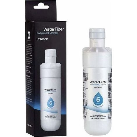 pair YMYNY LT1000P - Filtre à eau de remplacement pour réfrigérateur de capacité 6 mois / 200 gallons (NSF42, NSF53 et NSF401) ADQ74793501, ADQ75795105 ou AGF80300704, blanc (1/5)