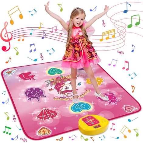 Tapis de danse licorne pour filles de 3 à 12 ans, 6 modes de jeu, tapis de danse musical lumineux, jouet éducatif, cadeau d'anniversaire (1/5)