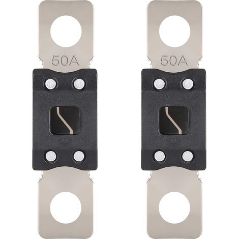 MEGA Fusible 50A Mega Fusible Voiture 50 Ampères Visser Fusibles pour Auto à Courant Élévé pour Caravanes Camion Bus (2 Pièces) (1/4)
