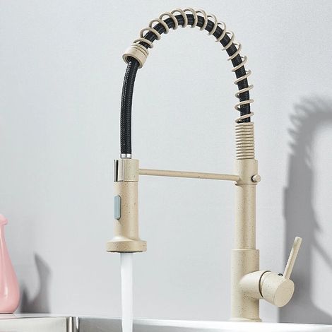 Suguword – Robinet cuisine mitigeur à arc élevé – Douchette pivotante 360° – 2 modes de pulvérisation – Acier inoxydable économe en eau – Installation rapide sans outil (1/5)