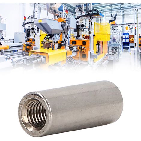 Jeu de 20 écrous cylindriques à filetage intérieur M50,8-8-L20 mm en acier inoxydable 304 (1/5)
