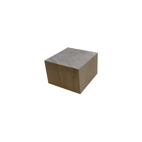 Quincadeco – Carré chêne massif 10 x 10 x 5 cm – Finition ponçage fin – Pour pieds de meuble et décoration murale – Fabrication française