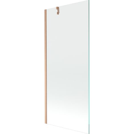 Mexen Next Badewannenfaltwand 1-flügelig 80 x 150 cm, transparent, gebürstetes Kupfer - 895-080-000-00-00-65 (1/5)