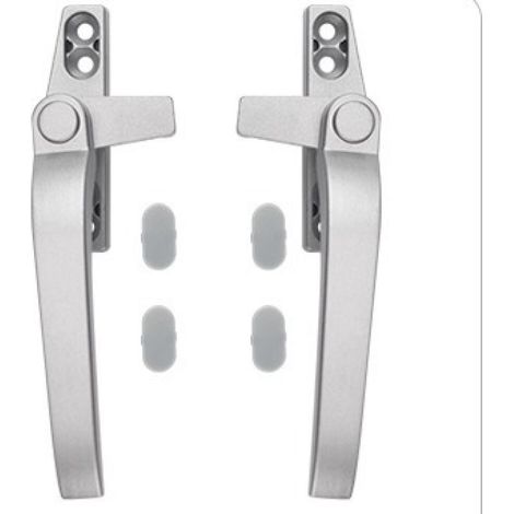 2 Pcs Poignée de Fenêtre en Alliage d'aluminium, Universelle Poignées de Fenêtre Verrouillage de Remplacement Droite Gauche de Fenêtre avec Fixation