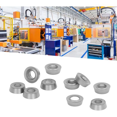 10 plaquettes de coupe CNC en carbure, porte-fraises indexables en carbure revêtu, outils de coupe pour tours à métaux RDMT0802MOTN (1/5)