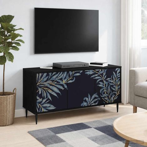 vidaXL Mobile TV DOKKUM 102 x 33 x 51 cm Rovere Nero (1/5)