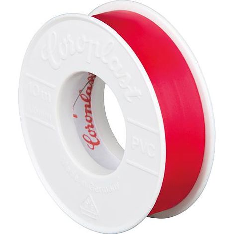 Rubant isolant pour l'electricite rouge largeur 15 mm longueur 10 metres (1/4)