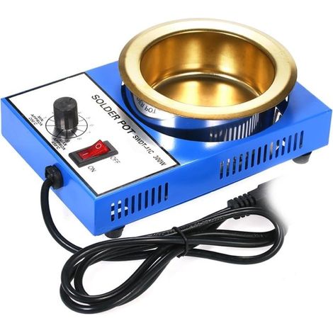 Pot à souder 100/150/250/300W, Four de d'étain, thermorégulation, Bain de dessoudage, 200450 Centigrades + Adaptateur Universel(11C 100W) (1/5)