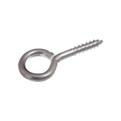 Lot de 24 crochets fermés à visser n°12 - 5,5 mm x 55 mm - BZP (placage zinc brillant) (1/2)