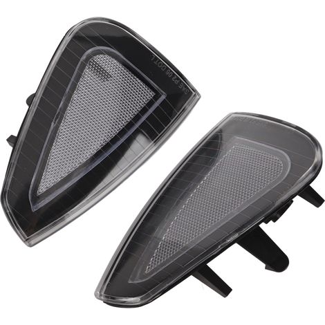 Lot de 2 caches de clignotants avant 4806218AD, caches de feux de position latéraux de remplacement pour Dodge Charger LX SRT8 2006-2010, blanc (1/5)