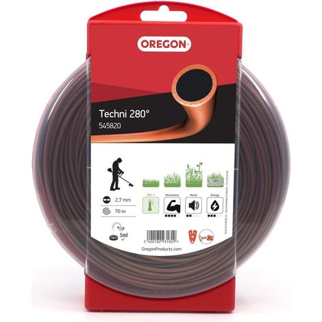 Filo decespugliatore Tondo Techni 280° Marrone/Nero ø2.7mm/70m Oregon 545820