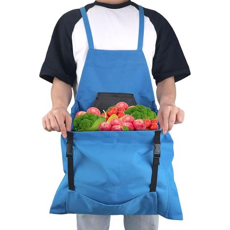 Tablier de Jardinage, Ajustable Tablier Croisé dans le Dos Imperméable avec Poches Amovibles pour Homme et Femme pour Jardinage Récolte Désherbage Peinture (1/5)