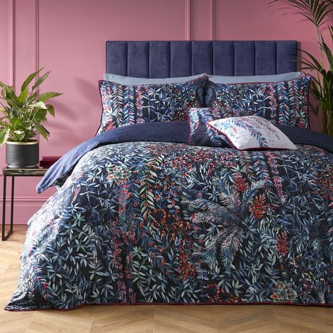 Housse de Couette Feuille Tropicale Bleue (1/2)