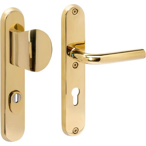 Ferrures de porte d’entrée Luzern PC 72mm laiton - 0013.378836 (1/2)