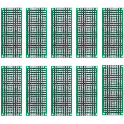10-teiliges DIY-Prototypenplatinen-Set, universelle doppelseitige Platinen für Ingenieure und Techniker, 3 cm x 7 cm