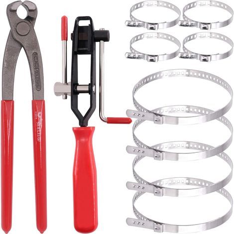S1292 10-teiliges Ohrklemmen-Set mit CV-Manschettenzange, Ohrklemmen, Kfz-Werkzeugset, Achsschellen