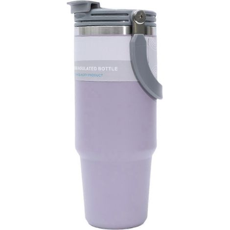 Bouteille isotherme de voyage en acier inoxydable de 590 ml (20 oz), double paroi avec poignée, pour femmes et hommes, B (1/5)
