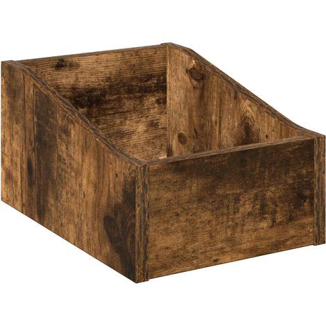 Boîte à disques LP Chêne fumé 23 x 33 x 16 cm Bois d'ingénierie – bureau