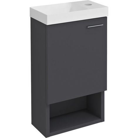 LATUS XI meuble vasque 30x53x16,5cm, anthracite mat (1/4)